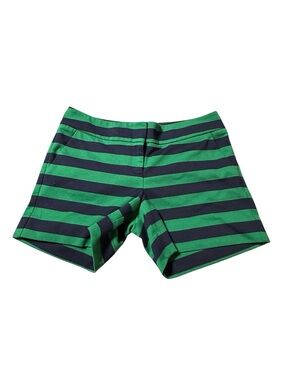 Outback Red Drew Fit Striped Shorts Sz 4 Green Navy Blue Preppy Nautical Vintage